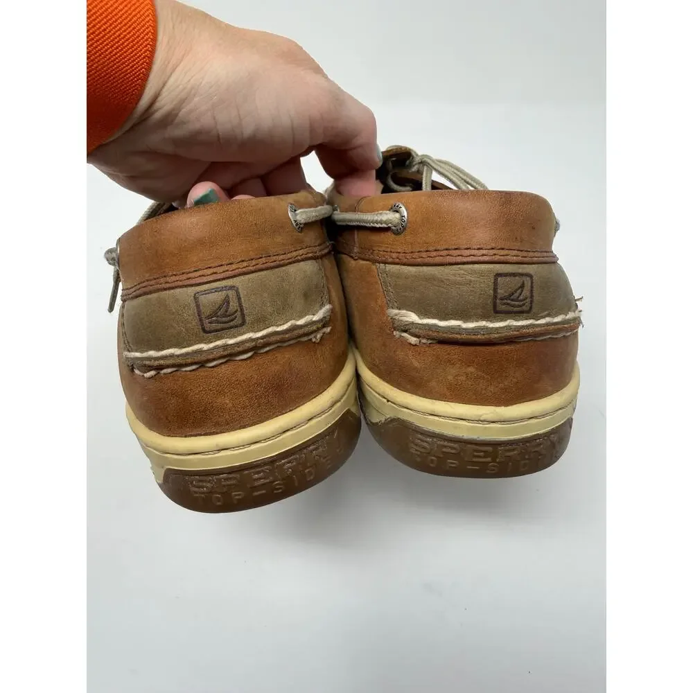 SPERRY Men's Billfish 3 Eye Boat Shoe Sneakers in Cognac